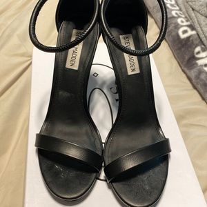 Black Leather ankle strap Sandals